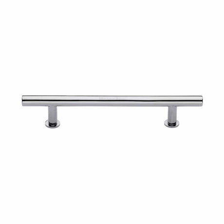 Heritage Brass Cabinet Hardware Polished Chrome / Cabinet Pull Handles / 160mm c/c Heritage Brass - Cabinet Pull T-Bar Design with 16mm Rose 160mm CTC Polished Chrome