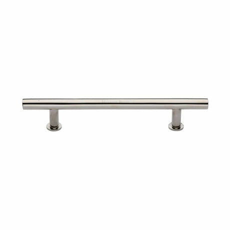 Heritage Brass Cabinet Hardware Polished Nickel / Cabinet Pull Handles / 160mm c/c Heritage Brass - Cabinet Pull T-Bar Design with 16mm Rose 160mm CTC Polished Nickel