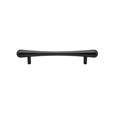 Heritage Brass Cabinet Hardware Matt Black / Cabinet Pull Handles / 128mm c/c Heritage Brass - Cabinet Pull T-Bar Raindrop Design 128mm CTC Matt Black Finish