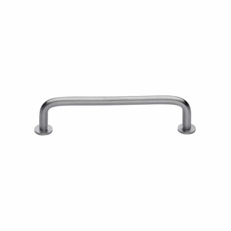Heritage Brass Cabinet Hardware Satin Chrome / Cabinet Pull Handles / 96mm c/c Heritage Brass - Cabinet Pull Wire Design with 16mm Rose 96mm CTC Satin Chrome Fi