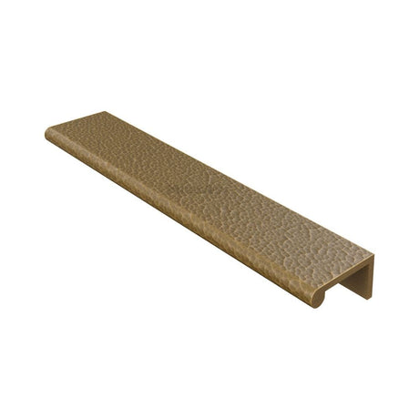 Heritage Brass Cabinet Hardware Antique Brass / Edge Pull Heritage Brass - Edge Pull Cabinet Handle Hammered Design - 40mm Width - Antique Brass