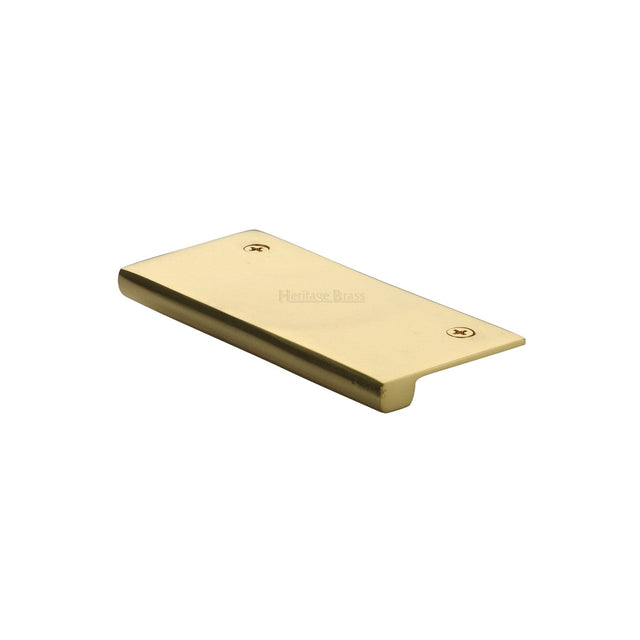 Heritage Brass Cabinet Hardware Polished Brass / Edge Pull / 50mm Heritage Brass - EPT Edge Pull Cabinet Handle 50mm Polished Brass Finish