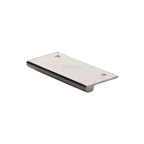 Heritage Brass Cabinet Hardware Polished Nickel / Edge Pull / 50mm Heritage Brass - EPT Edge Pull Cabinet Handle 50mm Polished Nickel Finish