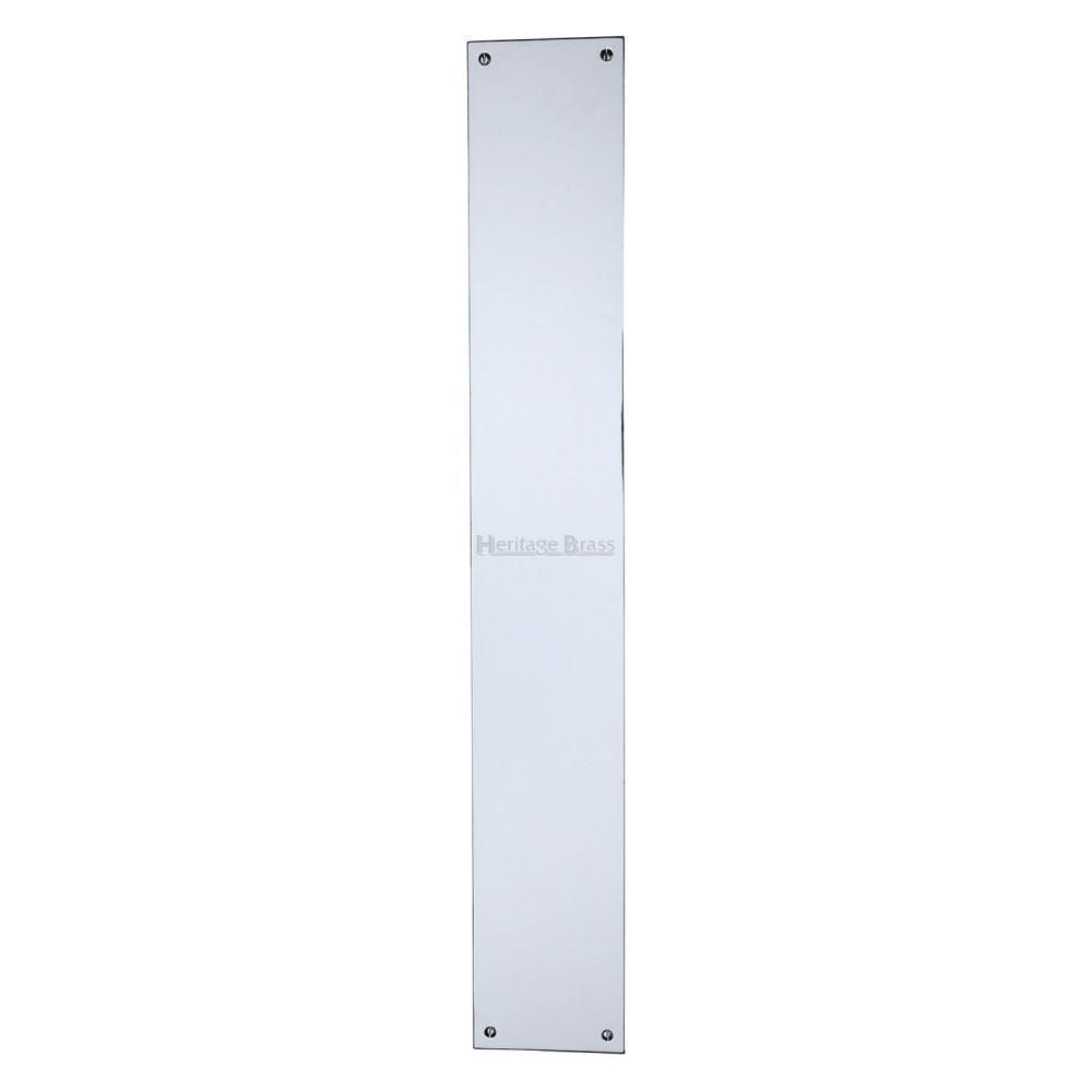 Heritage Brass Door Furniture Polished Chrome / Finger Plates / 500 x 76mm Heritage Brass - Fingerplate 500 x 76mm - Polished Chrome Finish