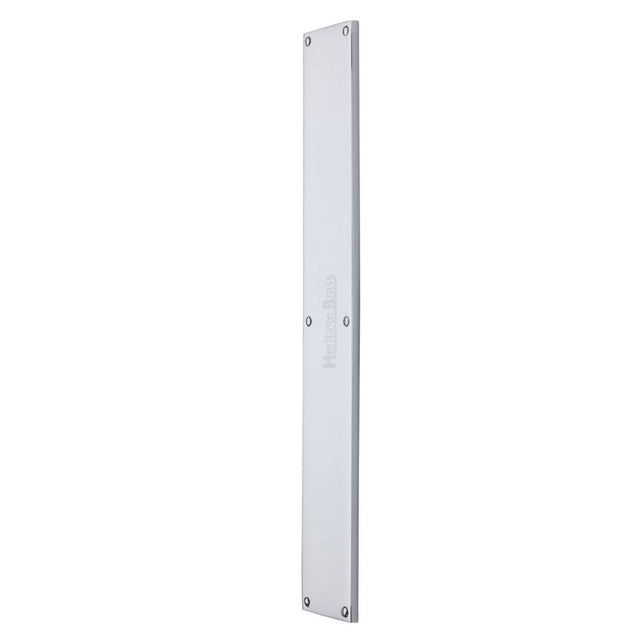Heritage Brass Door Furniture Polished Chrome / Finger Plates / 500 x 76mm Heritage Brass - Fingerplate 500 x 76mm - Polished Chrome Finish