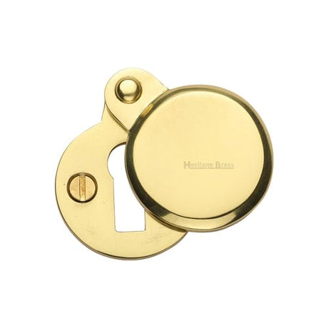 Heritage Brass Door Furniture Polished Brass / Mortice Key Profile Escutcheons Heritage Brass - Heritage Brass Covered Keyhole Round - Polished Brass