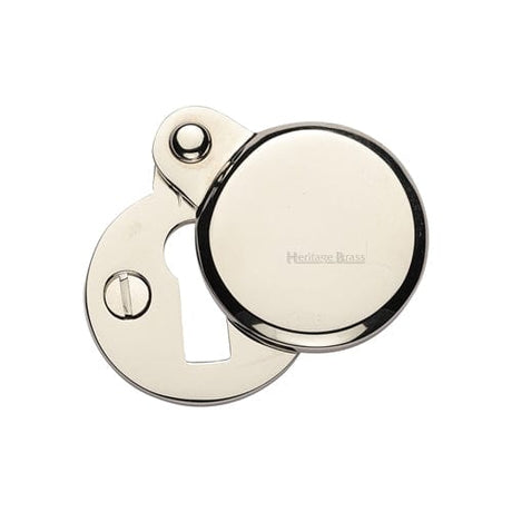 Heritage Brass Door Furniture Polished Nickel Finish / Mortice Key Profile Escutcheons Heritage Brass - Heritage Brass Covered Keyhole Round - Polished Nickel Finish