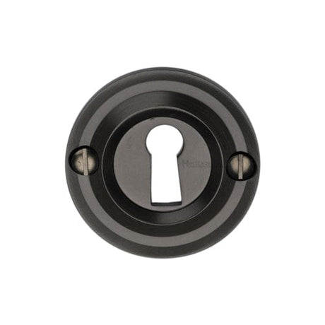 Heritage Brass Door Furniture Matt Bronze / Mortice Key Profile Escutcheons Heritage Brass - Heritage Brass Open Keyhole Round - V1016 - Matt Bronze