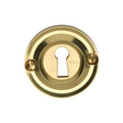 Heritage Brass Door Furniture Polished Brass / Mortice Key Profile Escutcheons Heritage Brass - Heritage Brass Open Keyhole Round - V1016 - Polished Brass