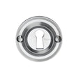 Heritage Brass Door Furniture Satin Chrome / Mortice Key Profile Escutcheons Heritage Brass - Heritage Brass Open Keyhole Round - V1016 - Satin Chrome