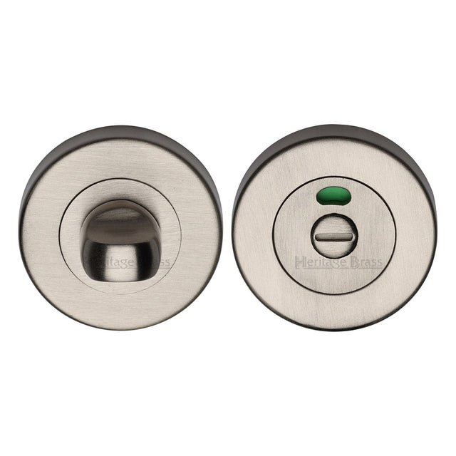Heritage Brass Door Furniture Satin Nickel Heritage Brass - Indicator Bathroom Turn & Release - V4046 - Satin Nickel