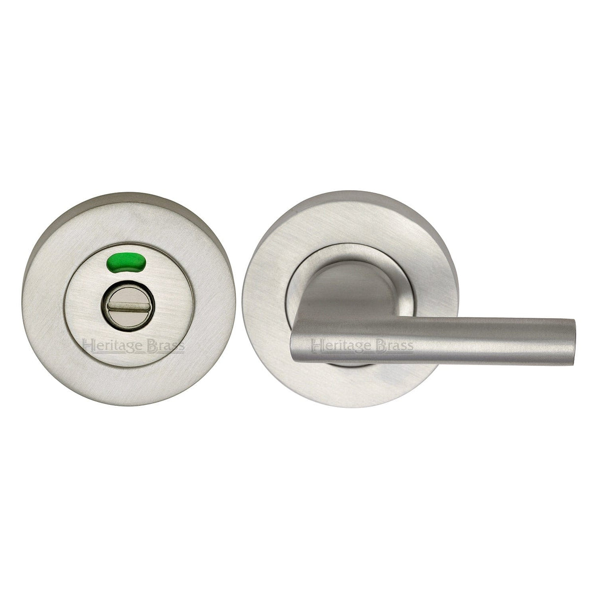 Heritage Brass Door Furniture Satin Nickel Heritage Brass - Indicator Bathroom Turn & Release - V4048 - Satin Nickel