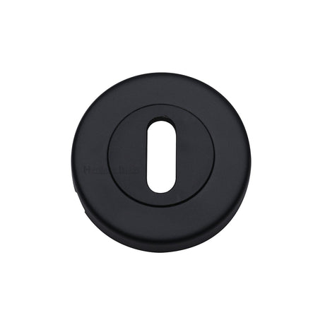 Heritage Brass Door Furniture Matt Black / Mortice Key Profile Escutcheons Heritage Brass - Key Escutcheon Matt Black Finish