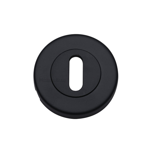 Heritage Brass Door Furniture Matt Black / Mortice Key Profile Escutcheons Heritage Brass - Key Escutcheon Matt Black Finish