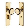 Heritage Brass Door Furniture Polished Brass / Mortice Knobs Heritage Brass Mortice Knob on Bathroom Plate Victoria Design Polished Brass finish