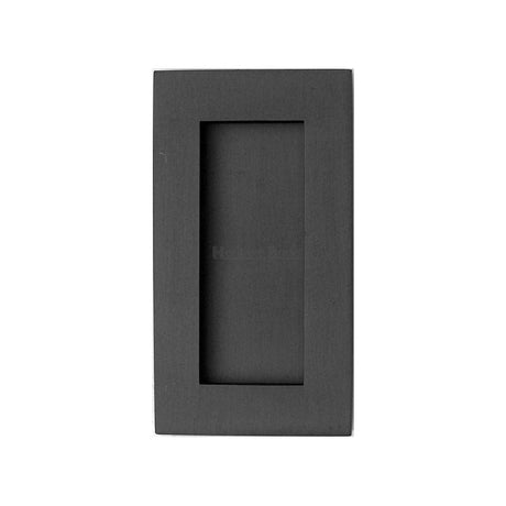 High quality image of the Heritage Brass 4 Flush Handle Matt Black
 | Sku. c1855-105-bkmt | Discounted prices available from Trade Door Handles