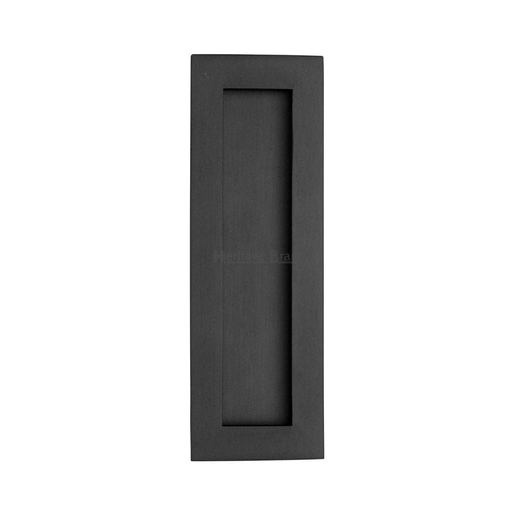 Heritage Brass Door Furniture Matt Black Heritage Brass - Rectangular Flush Pull - C1855 - Matt Black