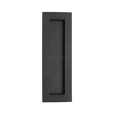 High quality image of the Heritage Brass 6 Flush Handle Matt Black
 | Sku. c1855-175-bkmt | Discounted prices available from Trade Door Handles