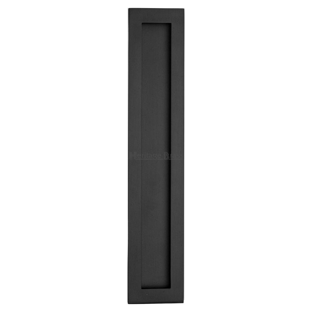 Heritage Brass Door Furniture Matt Black Heritage Brass - Rectangular Flush Pull - C1855 - Matt Black