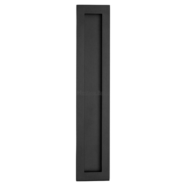 Heritage Brass Door Furniture Matt Black Heritage Brass - Rectangular Flush Pull - C1855 - Matt Black