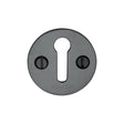 Heritage Brass Door Furniture Matt Black / Mortice Key Profile Escutcheons Heritage Brass - Standard Key Escutcheon Round - V1010 - Matt Black