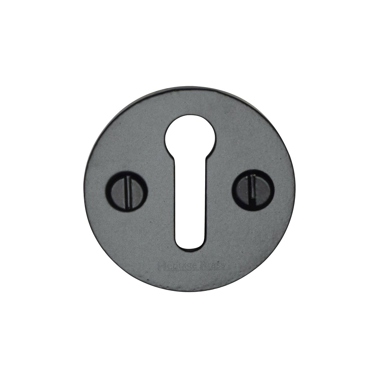 Heritage Brass Door Furniture Matt Black / Mortice Key Profile Escutcheons Heritage Brass - Standard Key Escutcheon Round - V1010 - Matt Black