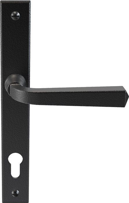 High quality image of Mila Heritage Multi-Point Locking Door Handle Heritage Black | Sku. cb702000 | available to order from Trade Door Handles in Kendal.