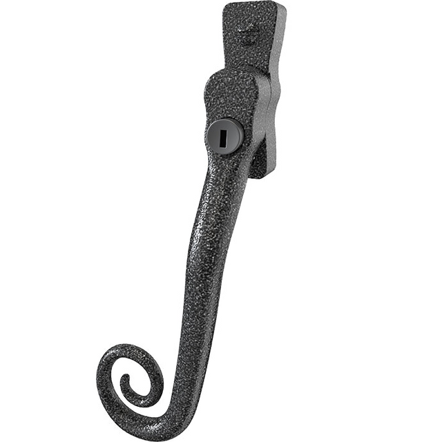 High quality image of Mila Heritage Monkey Tail Casement Handle Heritage Pewter Left hand | Sku. cb700043 | available to order from Trade Door Handles in Kendal.