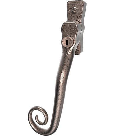 High quality image of Mila Heritage Monkey Tail Casement Handle Pewter Patina Left hand | Sku. cb700223 | available to order from Trade Door Handles in Kendal.