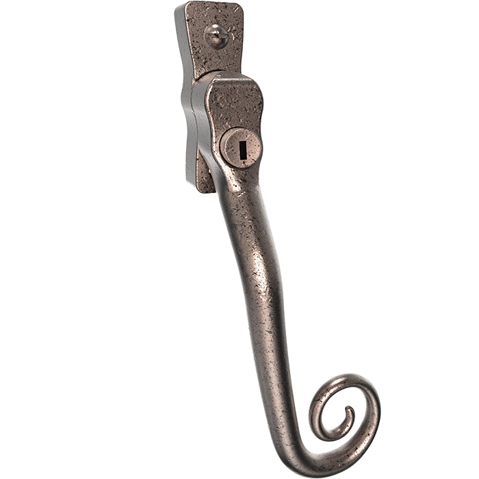 High quality image of Mila Heritage Monkey Tail Casement Handle Pewter Patina Left hand | Sku. cb700223 | Trade Door Handles.