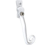 High quality image of Mila Heritage Monkey Tail Casement Handle White Right hand | Sku. cb700102 | available to order from Trade Door Handles in Kendal.