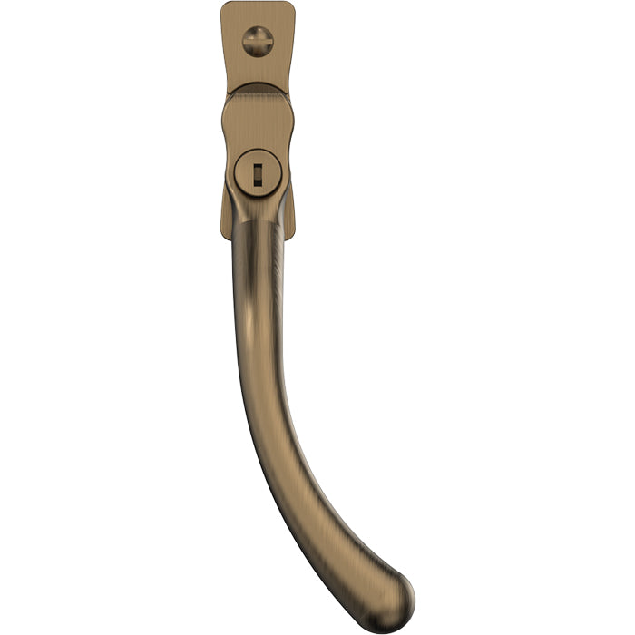 High quality image of Mila Heritage Pear Drop Casement Handle Antique Bronze Right hand | Sku. cb700752 | available to order from Trade Door Handles in Kendal.