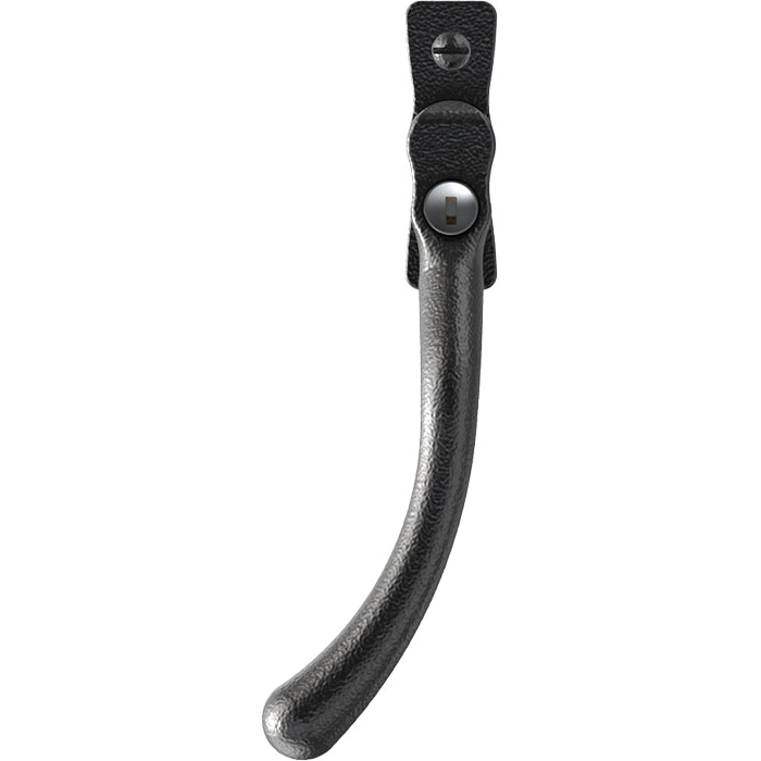 High quality image of Mila Heritage Pear Drop Casement Handle Heritage Black Left hand | Sku. cb700513 | available to order from Trade Door Handles in Kendal.