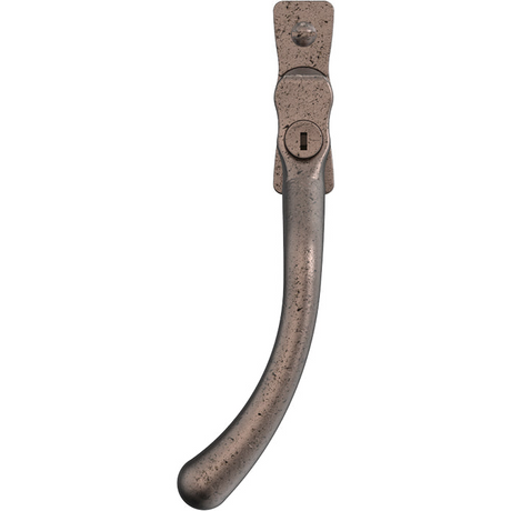 High quality image of Mila Heritage Pear Drop Casement Handle Pewter Patina Left hand | Sku. cb700723 | available to order from Trade Door Handles in Kendal.