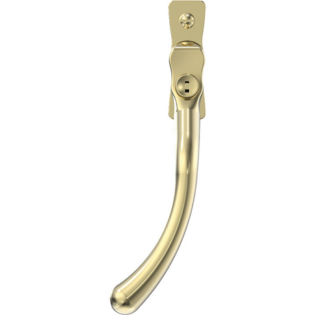 High quality image of Mila Heritage Pear Drop Casement Handle Polished Gold Left hand | Sku. cb700663 | available to order from Trade Door Handles in Kendal.