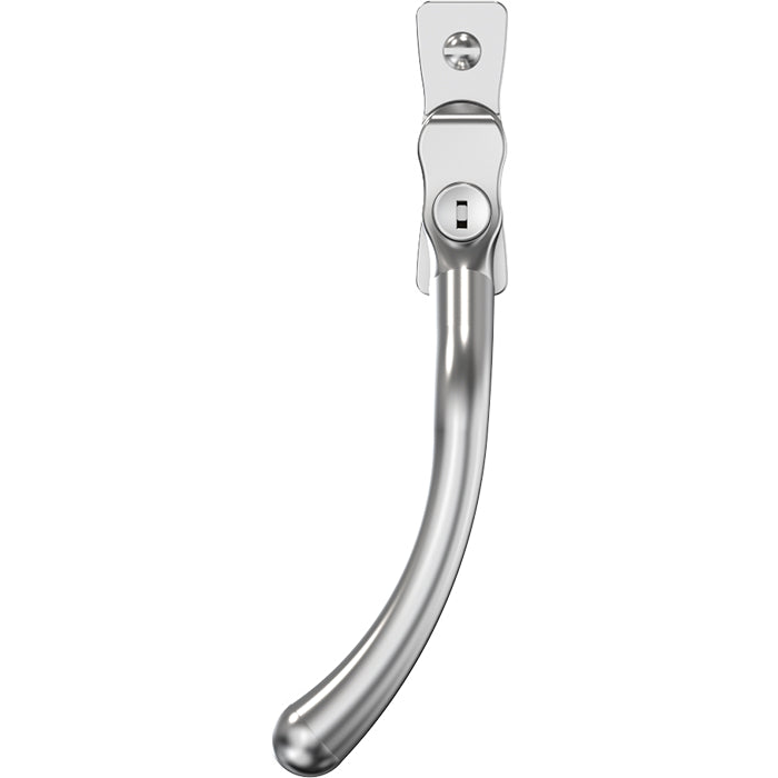 High quality image of Mila Heritage Pear Drop Casement Handle Smooth Satin Left hand | Sku. cb700693 | available to order from Trade Door Handles in Kendal.