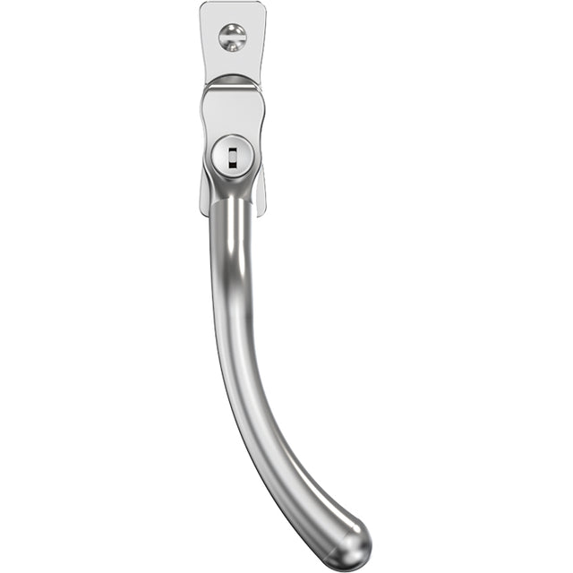 High quality image of Mila Heritage Pear Drop Casement Handle Smooth Satin Right hand | Sku. cb700692 | available to order from Trade Door Handles in Kendal.
