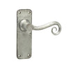 High quality image of Frelan - Chester Lever Latch Handles on Backplate - Pewter | Sku. hf201 | available to order from Trade Door Handles in Kendal.