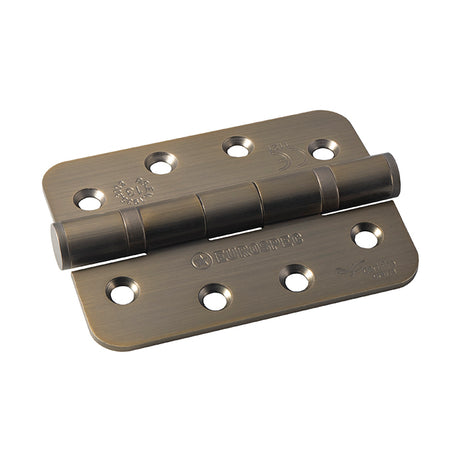 High quality image of Eurospec - Grade 13 Ball Bearing P Hinge Radius 102 x 76mm - Antique Brass | Sku. hin1433p-13ab-r | Trade Door Handles.