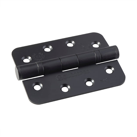 High quality image of Eurospec - Grade 13 Ball Bearing P Hinge Radius 102 x 76mm - Matt Black | Sku. hin1433p-13mb-r | Trade Door Handles.