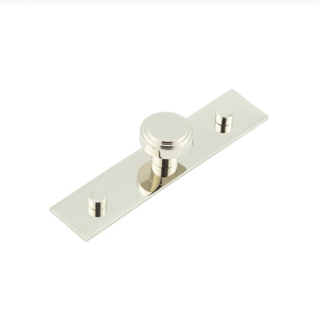High quality image of Hoxton - Cropley Cupboard Knobs 30mm Plain Backplate Polished Nickel Sku. HOX-1030PN-5090PN