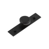 High quality image of Hoxton - Cropley Cupboard Knobs 40mm Plain Backplate Black Sku. HOX-1040MB-5090MB