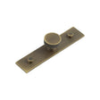 High quality image of Hoxton - Wenlock Cupboard Knobs 30mm Plain Backplate Antique Brass Sku. HOX-130AB-5090AB