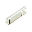 High quality image of Hoxton - Wenlock Cabinet Handles 96mm Ctrs Plain Backplate Polished Nickel Sku. HOX-150PN-5050PN