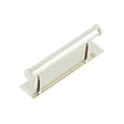High quality image of Hoxton - Wenlock Cabinet Handles 96mm Ctrs Stepped Backplate Polished Nickel Sku. HOX-150PN-6050PN