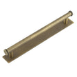 High quality image of Hoxton - Wenlock Cabinet Handles 224mm Ctrs Plain Backplate Antique Brass Sku. HOX-160AB-5060AB