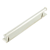 High quality image of Hoxton - Wenlock Cabinet Handles 224mm Ctrs Stepped Backplate Polished Nickel Sku. HOX-160PN-6060PN