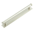 High quality image of Hoxton - Wenlock Cabinet Handles Stepped Backplate Satin Nickel Sku. HOX-160SN-6060SN