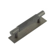 High quality image of Hoxton - Taplow Cabinet Handles 96mm Ctrs Plain Backplate Dark Bronze Sku. HOX-2050DB-5050DB