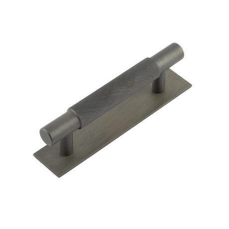 High quality image of Hoxton - Taplow Cabinet Handles 96mm Ctrs Plain Backplate Dark Bronze Sku. HOX-2050DB-5050DB